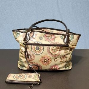 Gianni Bernini faux leather paisley shoulder bag